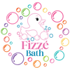 Fizze Bath duck and colorful bubbles logo